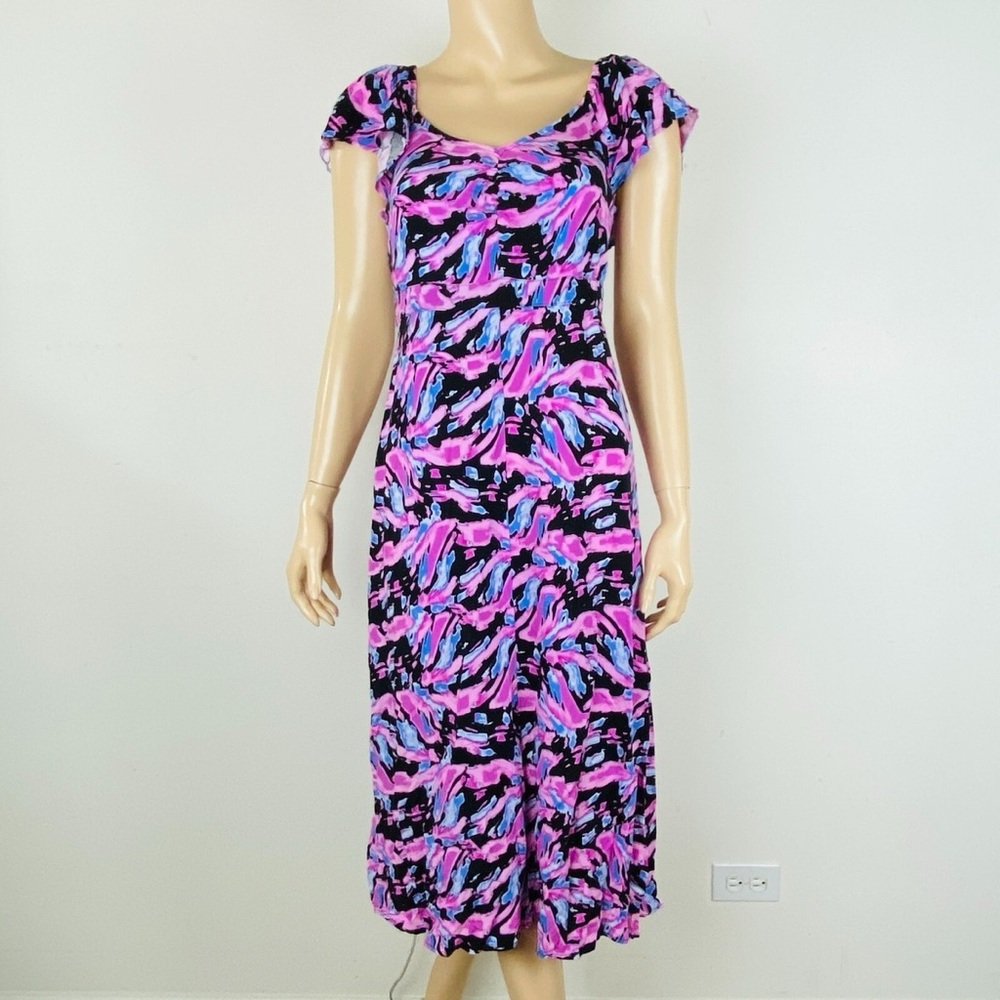 Sofia by Sofia Vergara Pink and Black Midi Dress - Picture 5 of 9